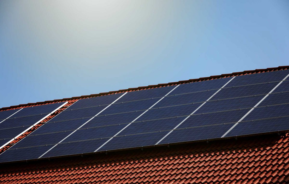 solar panels installed on roof