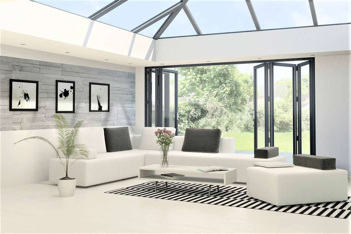 White Bifold Door Ascot