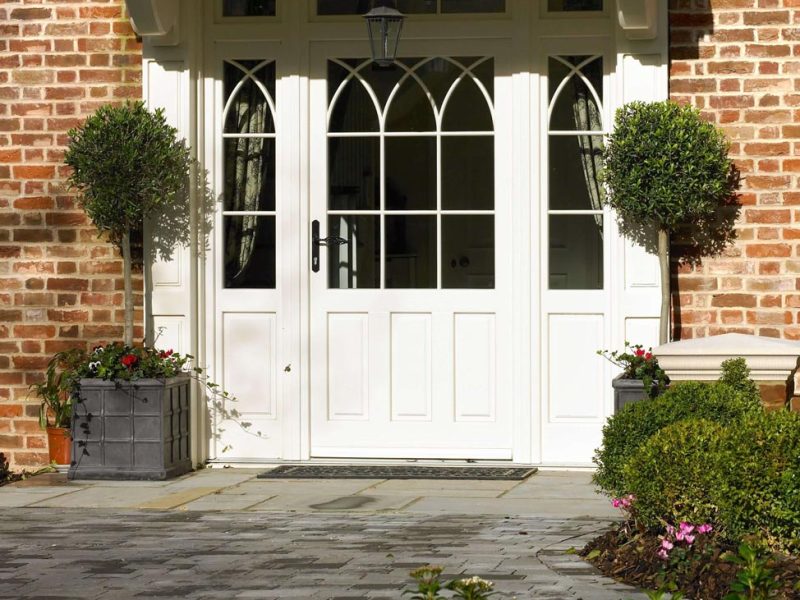 White Timber Entrance Door