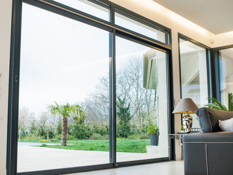 Slim Black Sliding Doors