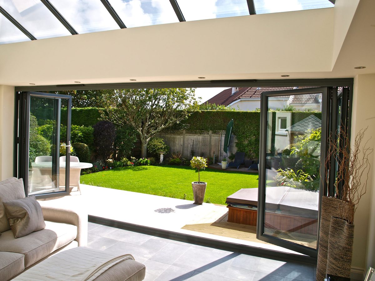 Black Aluminium Bi-Fold Doors