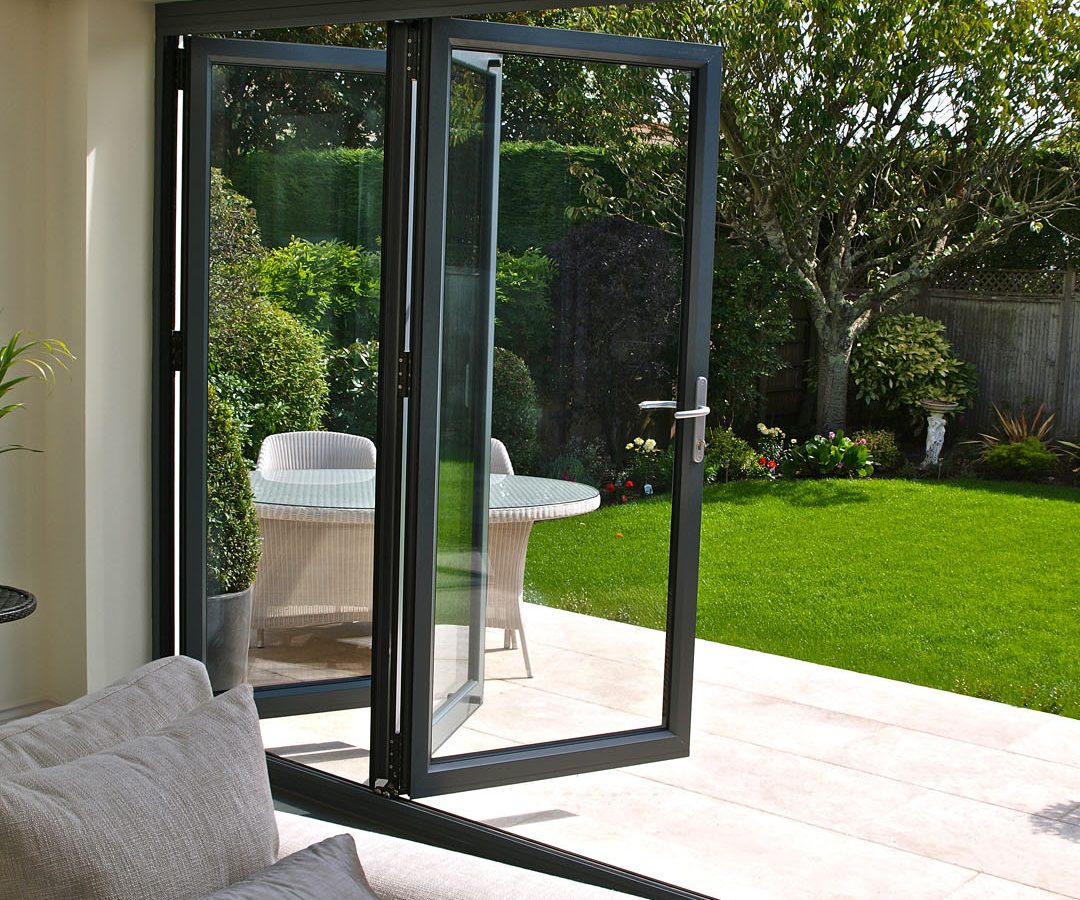 Black Aluminium Bi-Fold Doors