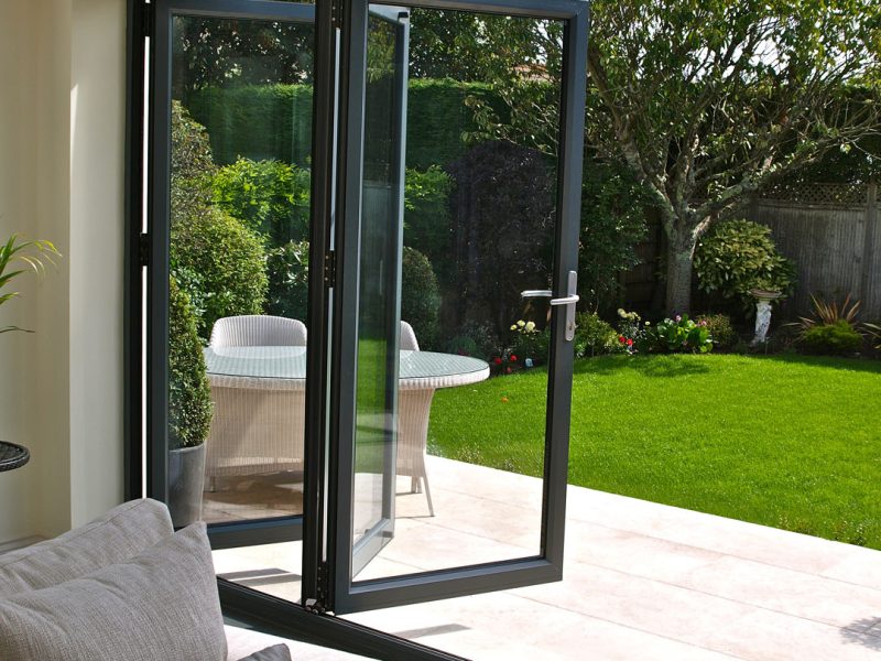 Black Aluminium Bi-Fold Doors