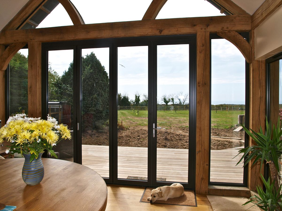 Black Slimline Bifold Doors