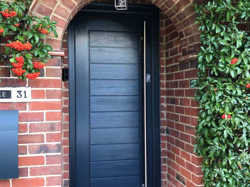 black composite front doors surrey