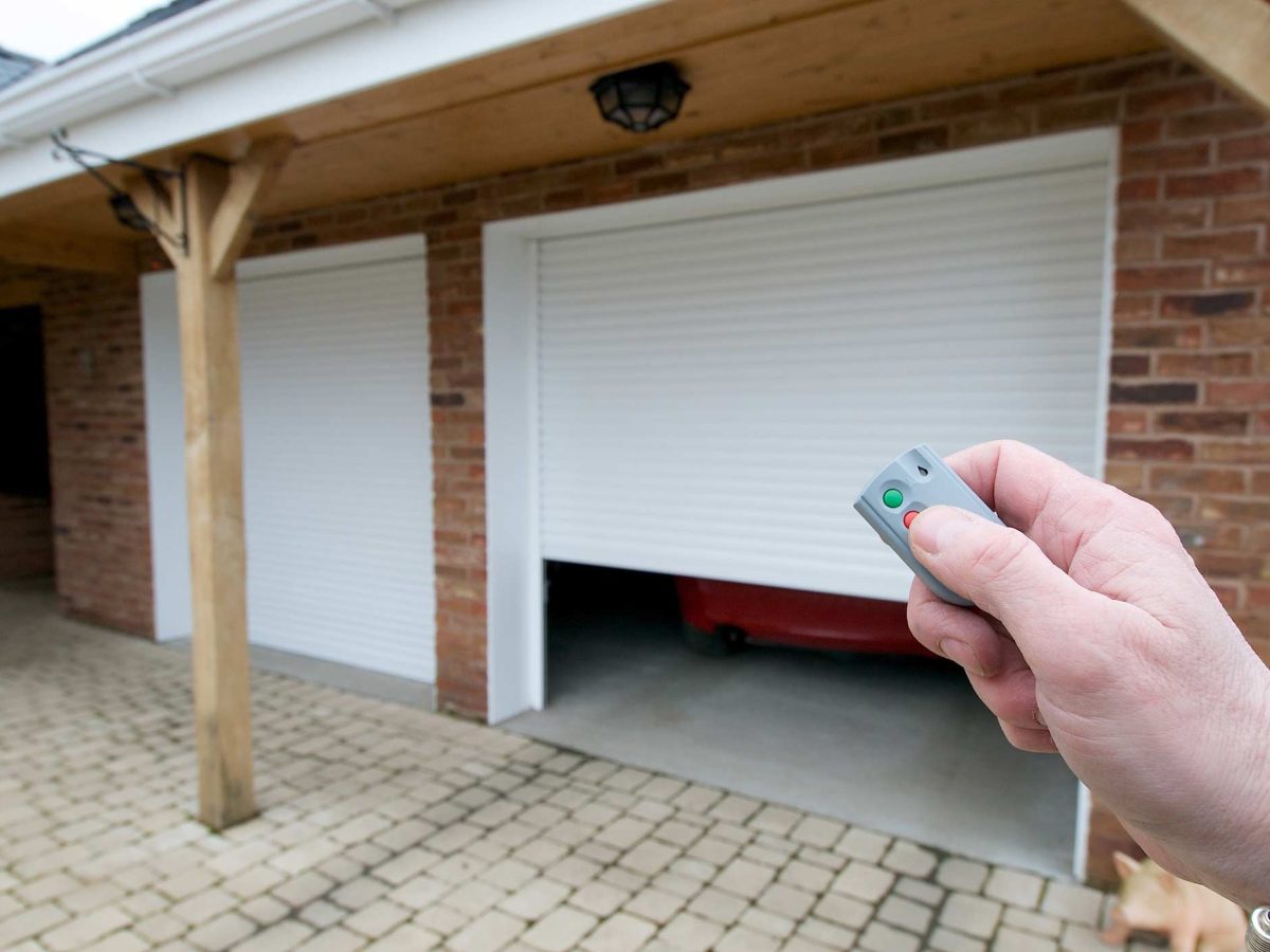 White Remote Garage Doors