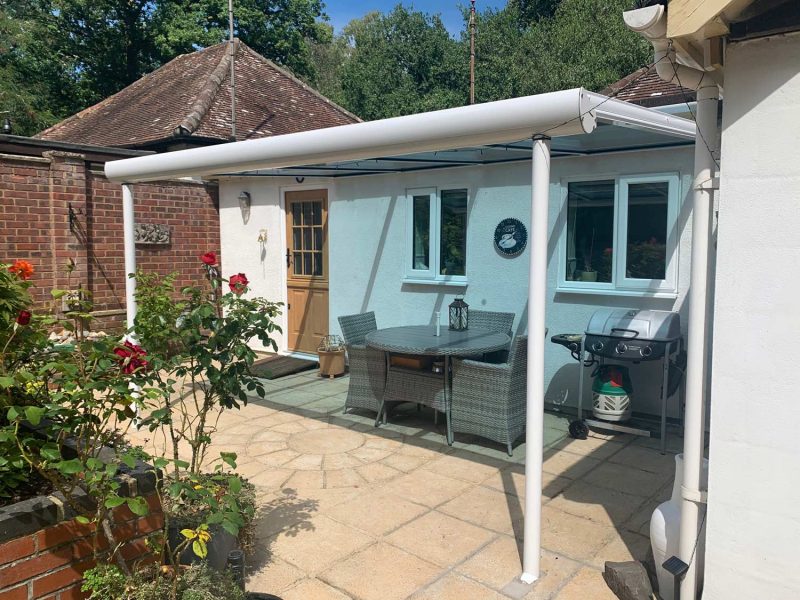 White Pergolas Installation Open