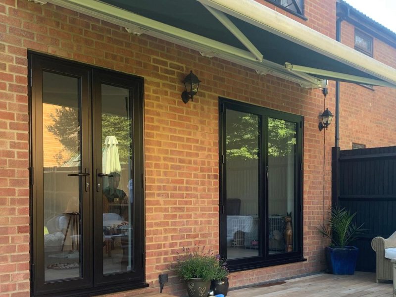 black upvc door