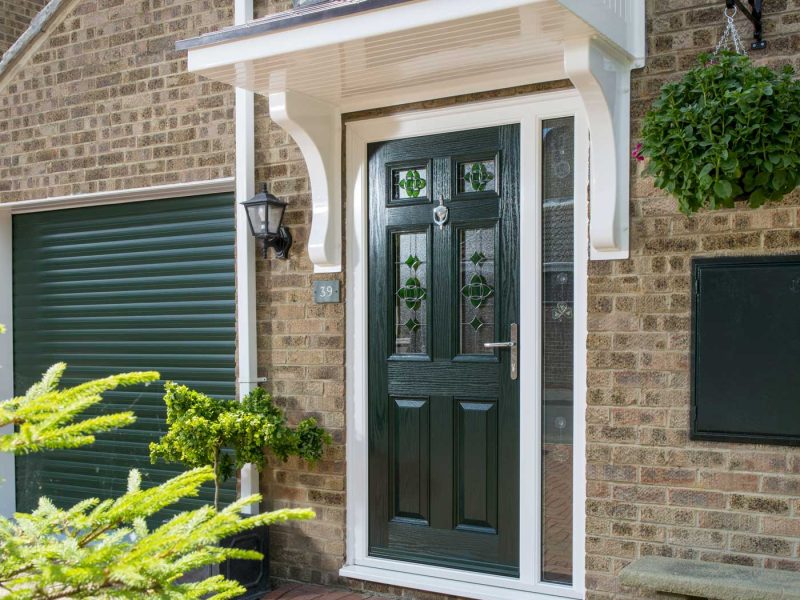 black timber upvc doors