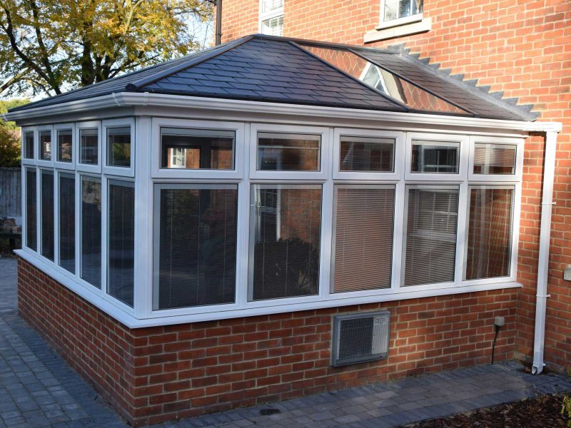 conservatory with solid roof