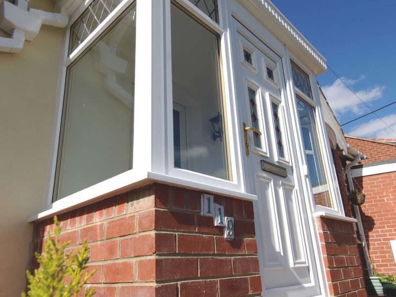 class white upvc front door