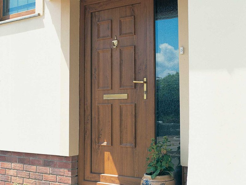 timber finish upvc front door