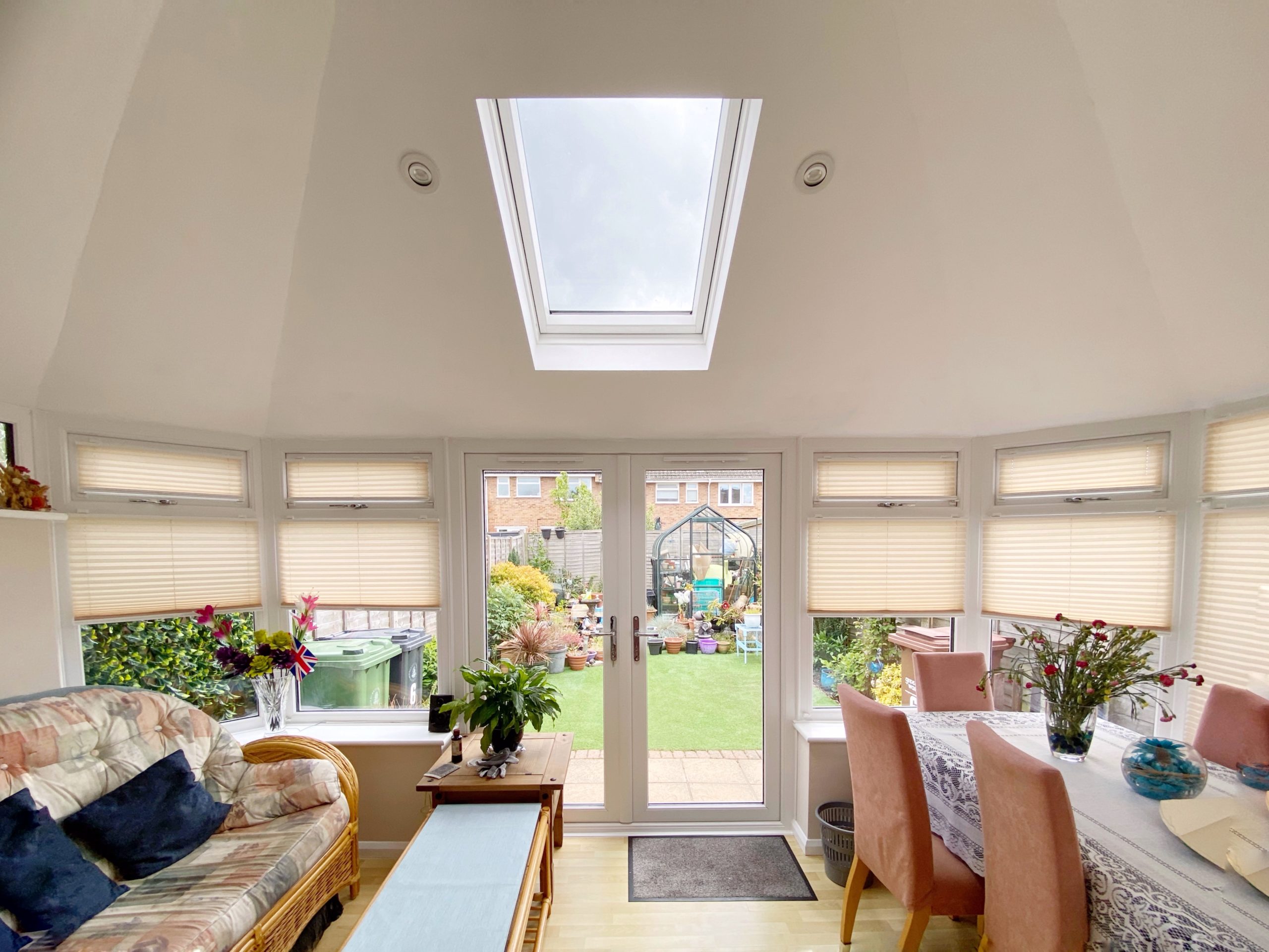 conservatory with french doors