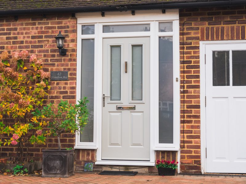 modern grey front door