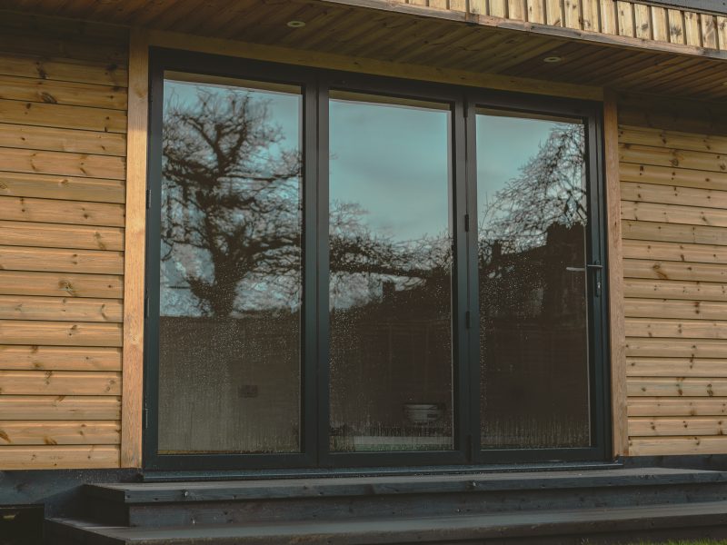 black aluminium bifold doors