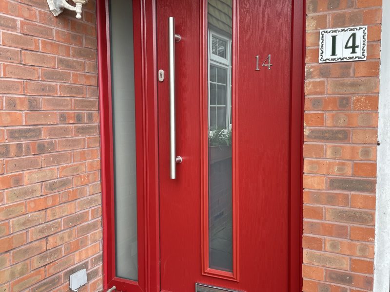 red front door