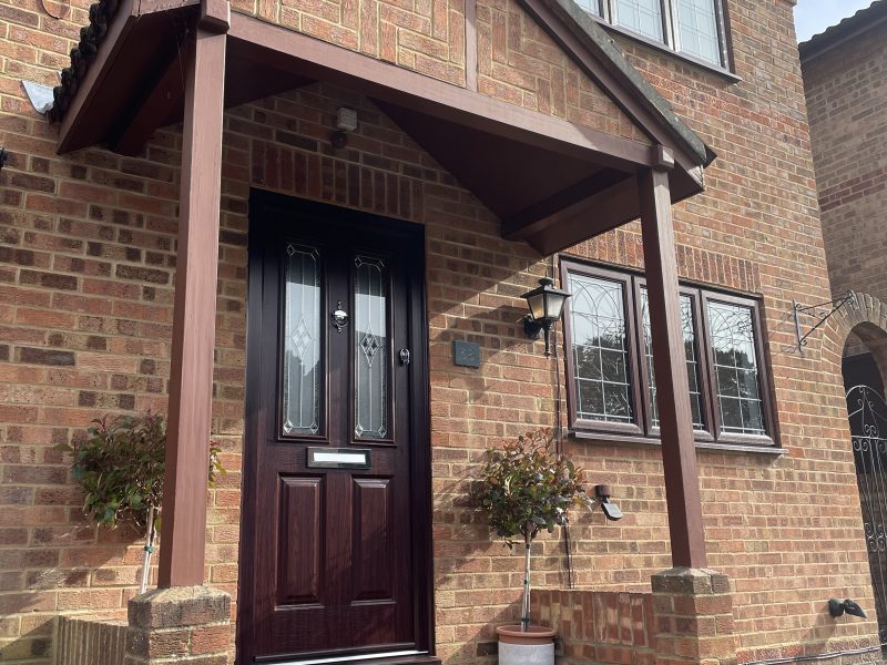 modern black front door