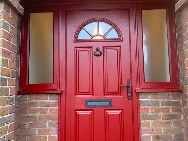 red front door