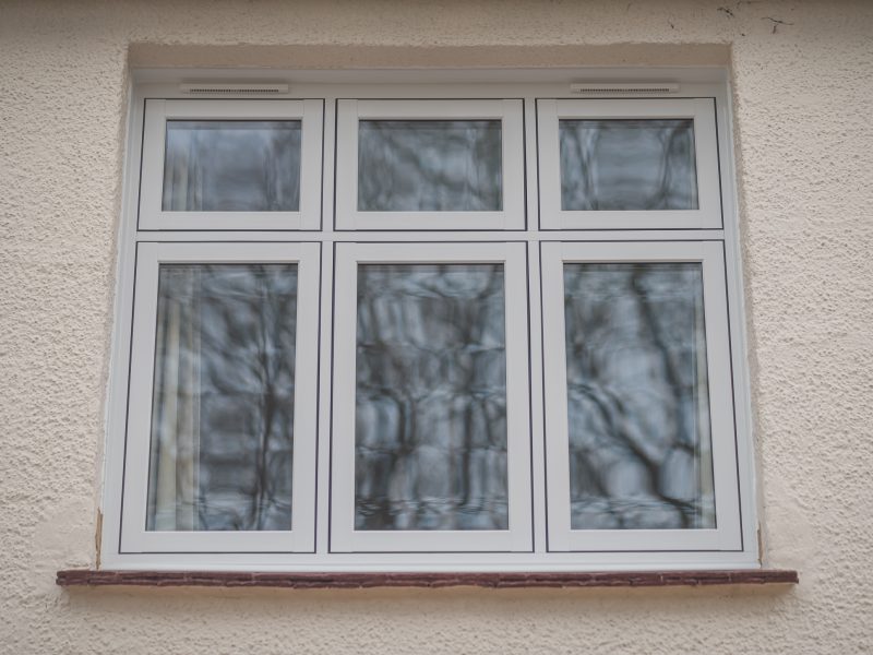 white flush casement windows