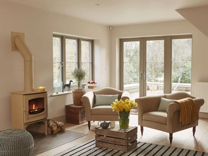 Beautiful 2 Timber Windows in a Room by Jewel Windows