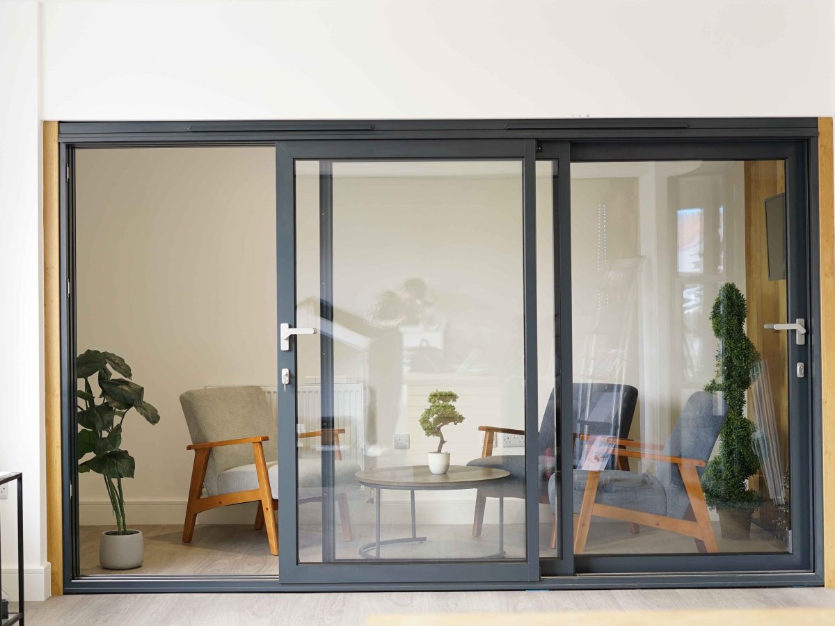 sliding doors in jewel showroom