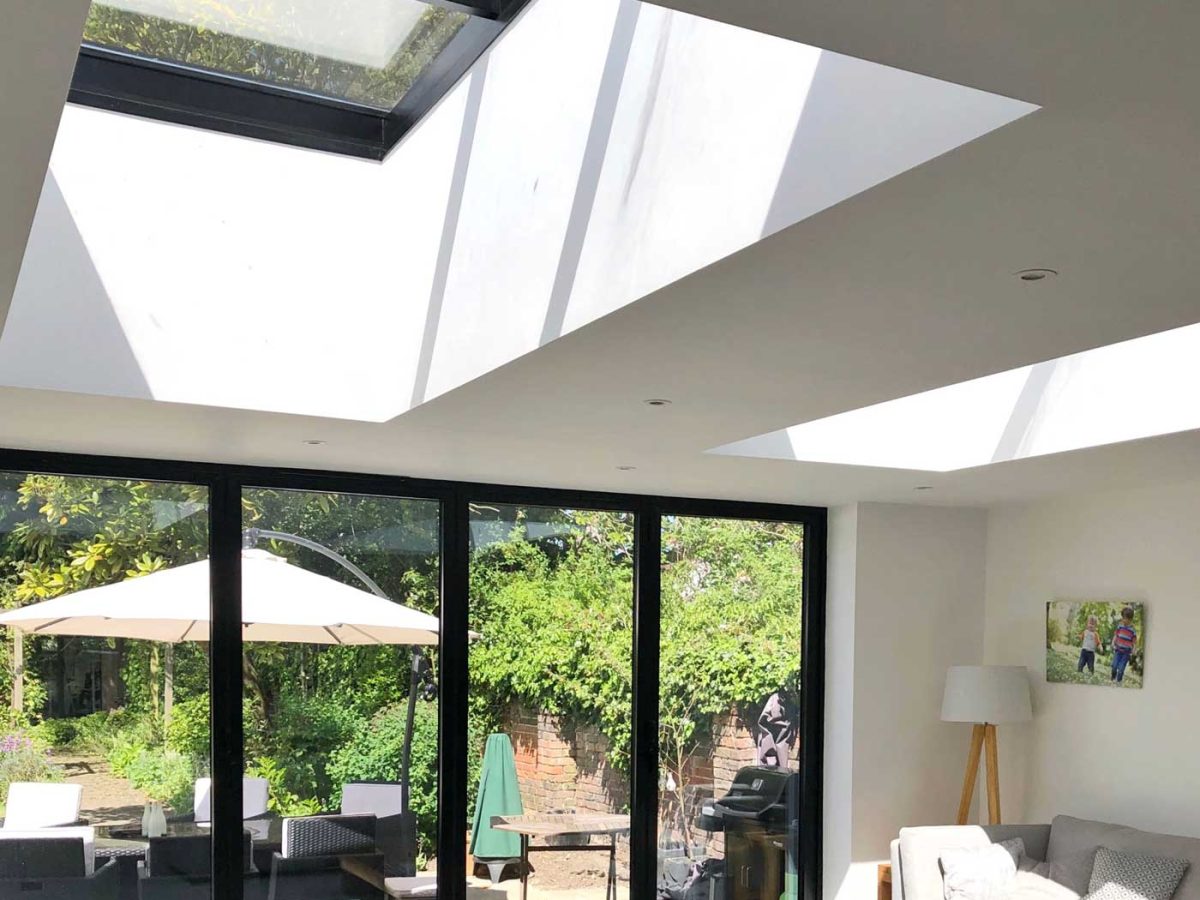 black modern skylight