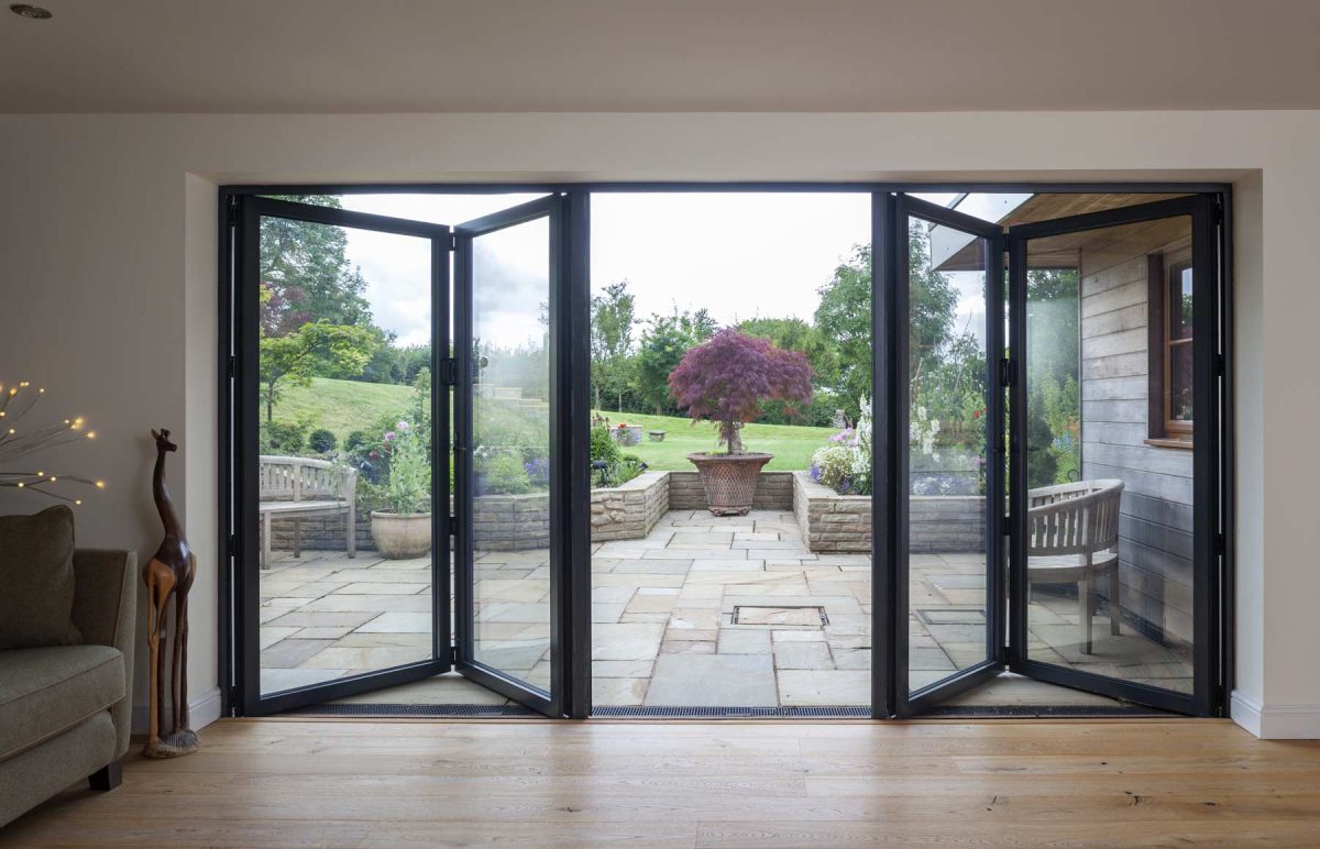 modern aluminium bifold doors